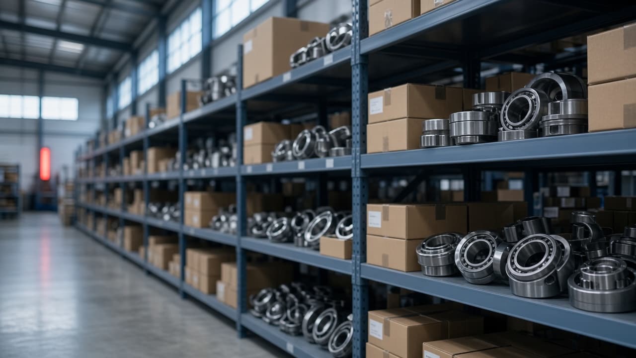 ST warehouse aisles stocked with industrial parts